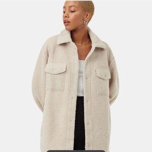 tentree Women's Cream Teddy Jacket